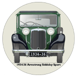 Armstrong Siddeley Sports Foursome (Green) 1934-36 Coaster 4